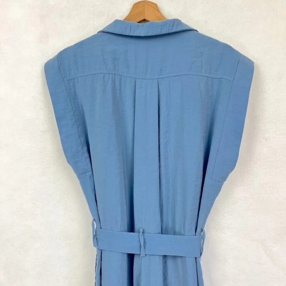 Zara Sleeveless Belted Jumpsuit Stylish Chic Preppy Coastal Boho Classy XL